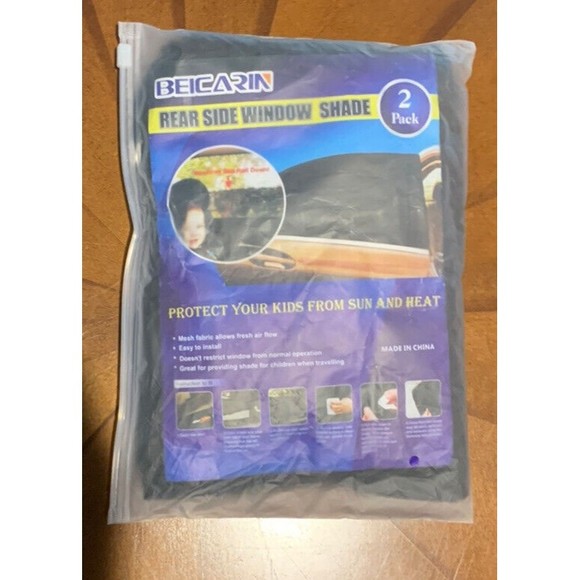 2 Pack Rear Side Window Shade For Car - Picture 3 of 3